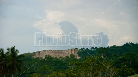 the mountains behind the village of Loboc Philippines