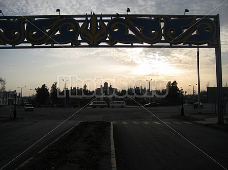 near the train station in Turkestan (Kazakhstan)