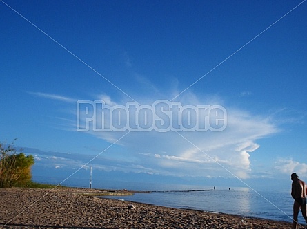 Walk on Issyk Kul Lake Beach