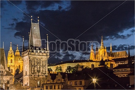 Prague Castle at night