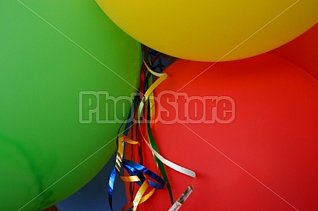 balloons and ribbon