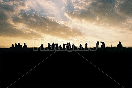 Silhouette Sunset Primrose Hill, London