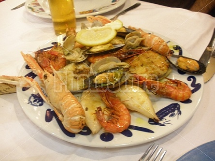 seafood plate in Spain