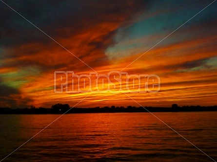 Sunset on the Mississippi