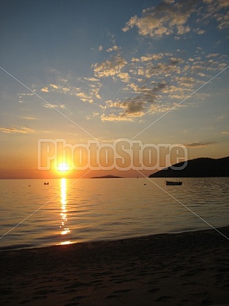 Sunset at lake Malawi (Cape Maclear)