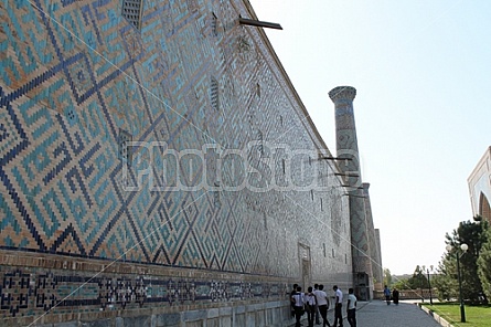 colourful wall of a Madrasa, The Registan