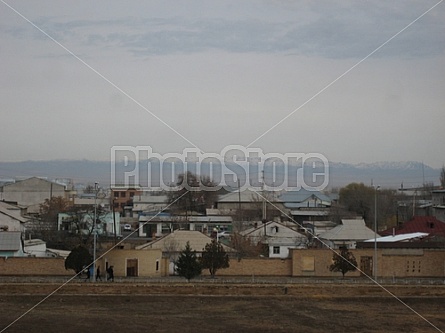 view over the city of Turkestan (Kazakhstan)