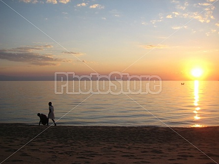 Evening at lake Malawi