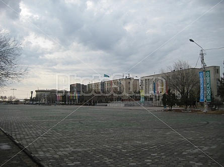 Main square in Turkestan (Kazakhstan)