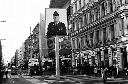 Checkpoint Charlie looking into the American Sector