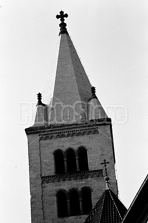 cross on a Catholic Church  in Prague