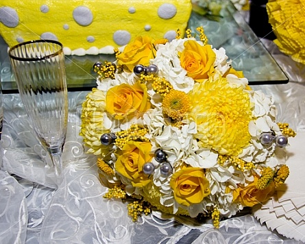 Yellow Table Arrangement