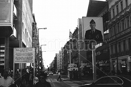 Checkpoint Charlie looking into the American Sector