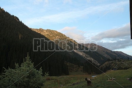 mountain range at Altyn Arashan