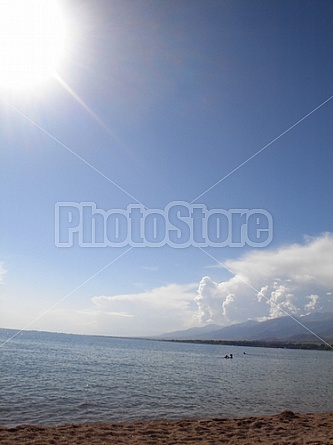 Bright Sun Over Lake Issyk Kul