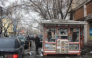 Almaty Street in Winter