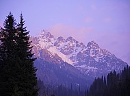 Sunset on the Tian Shan Mountains