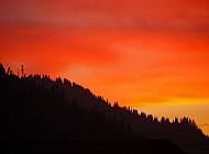 Sunset on the Tian Shan Mountains