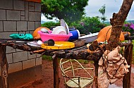 doing the dishes in Kenya