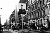 Checkpoint Charlie looking into the American Sector