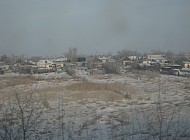 Houses in the Kazakh steppe