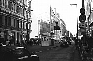 Checkpoint Charlie looking into the Soviet Sector